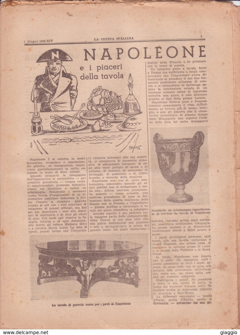 °°° La Cucina Italiana Roma 1936 Giugno A. 8  °°° - Casa, Giardino, Cucina