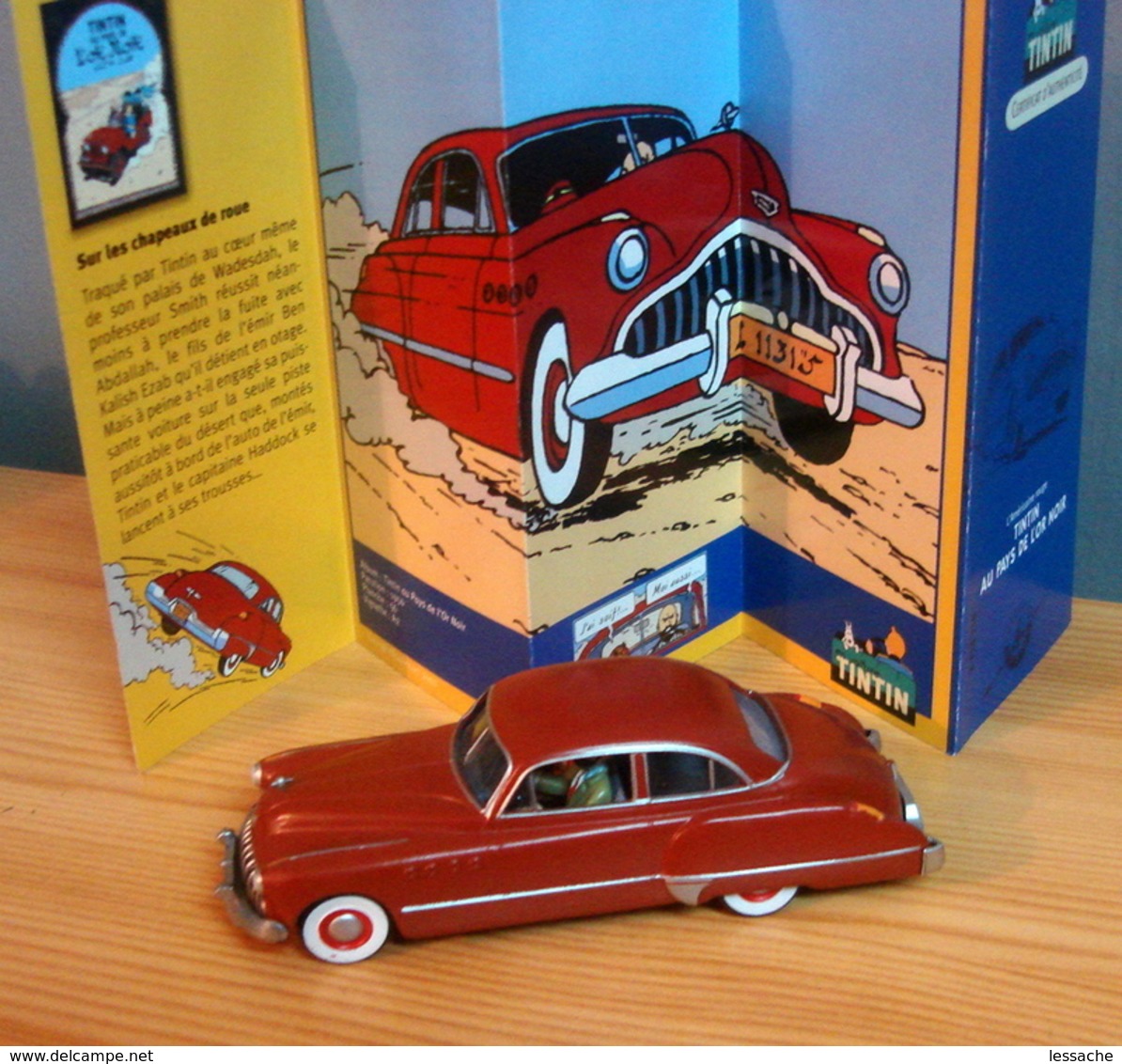 VOITURE L'AMERICAINE ROUGE BUICK ROADMASTER DE 1949, 1/43, Tintin Au Pays De L' Or Noir - Tintin