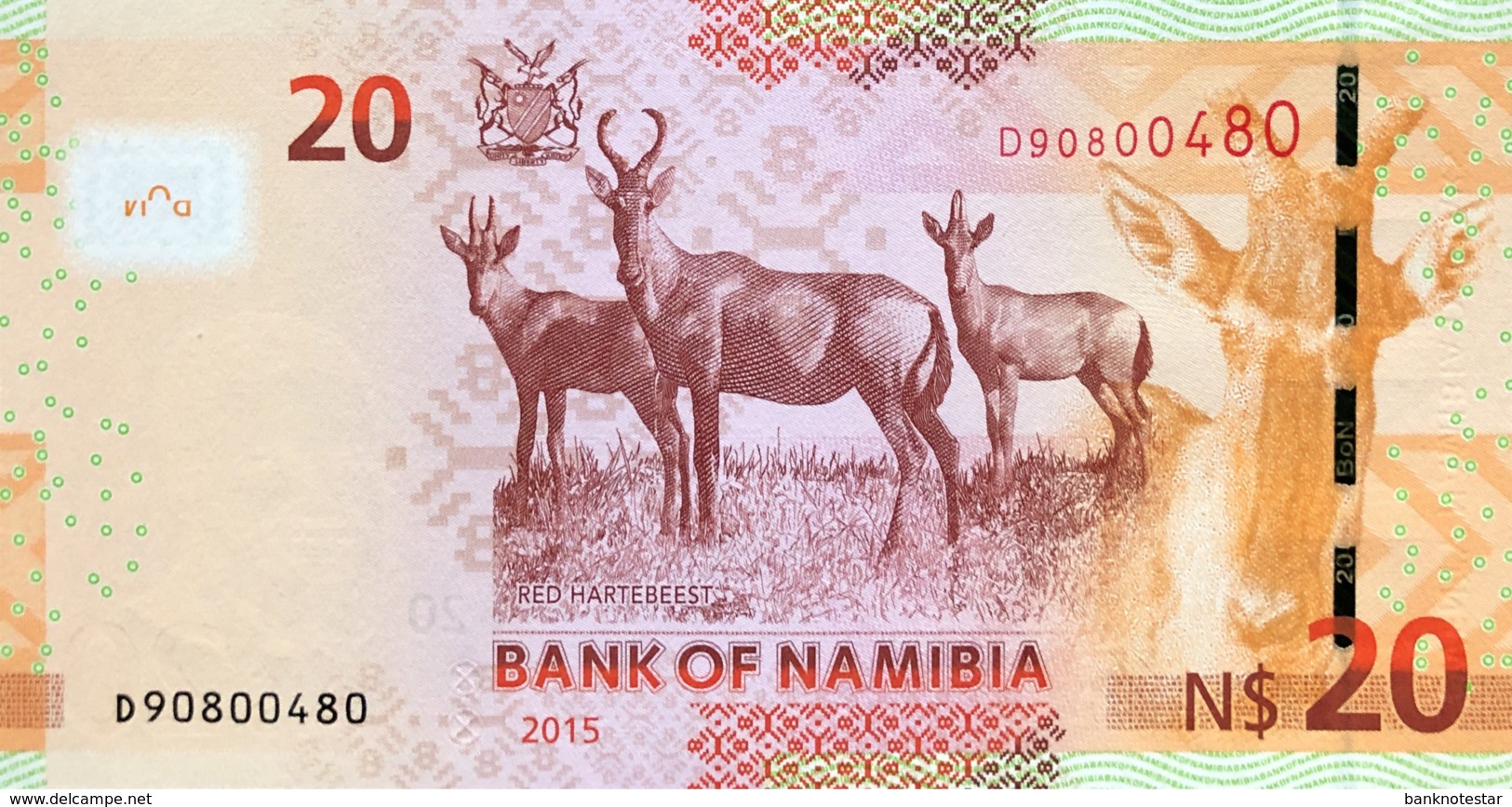 Namibia 20 Dollars, P-17 (2015) - UNC - Namibia