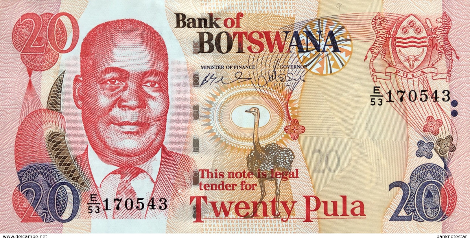 Botswana 20 Pula, P-25a (2002) - UNC - Botswana