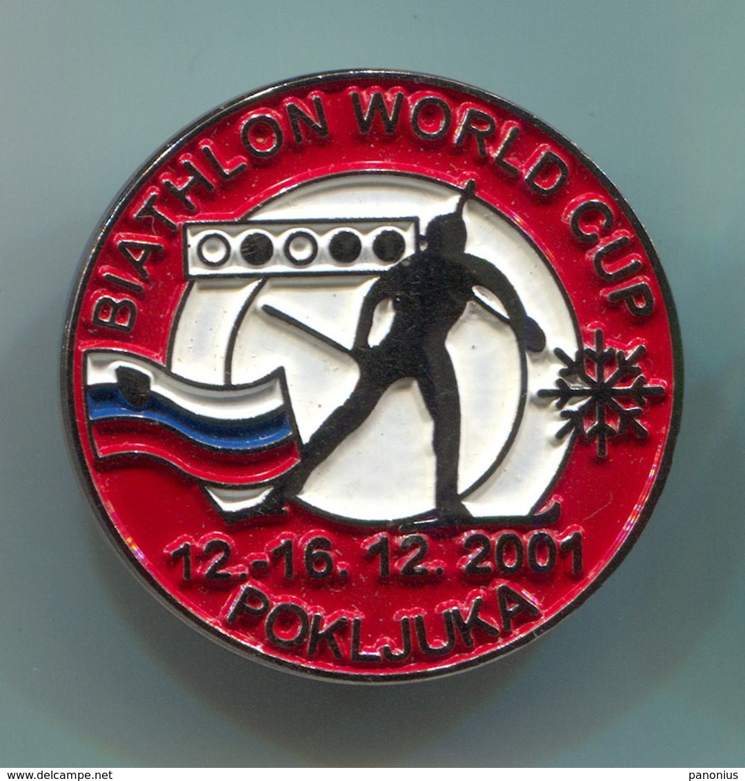 Ski Skiing Jumping - BIATHLON World Cup, Pokljuka Slovenia, Pin, Badge, Abzeichen - Biathlon