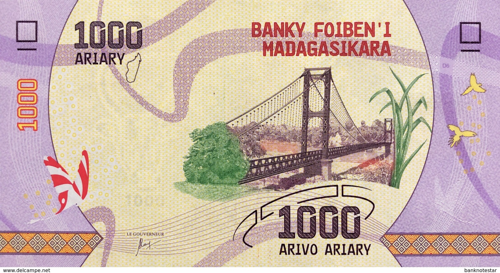 Madagascar 1.000 Ariary, P-100 (2017) - UNC - Madagaskar