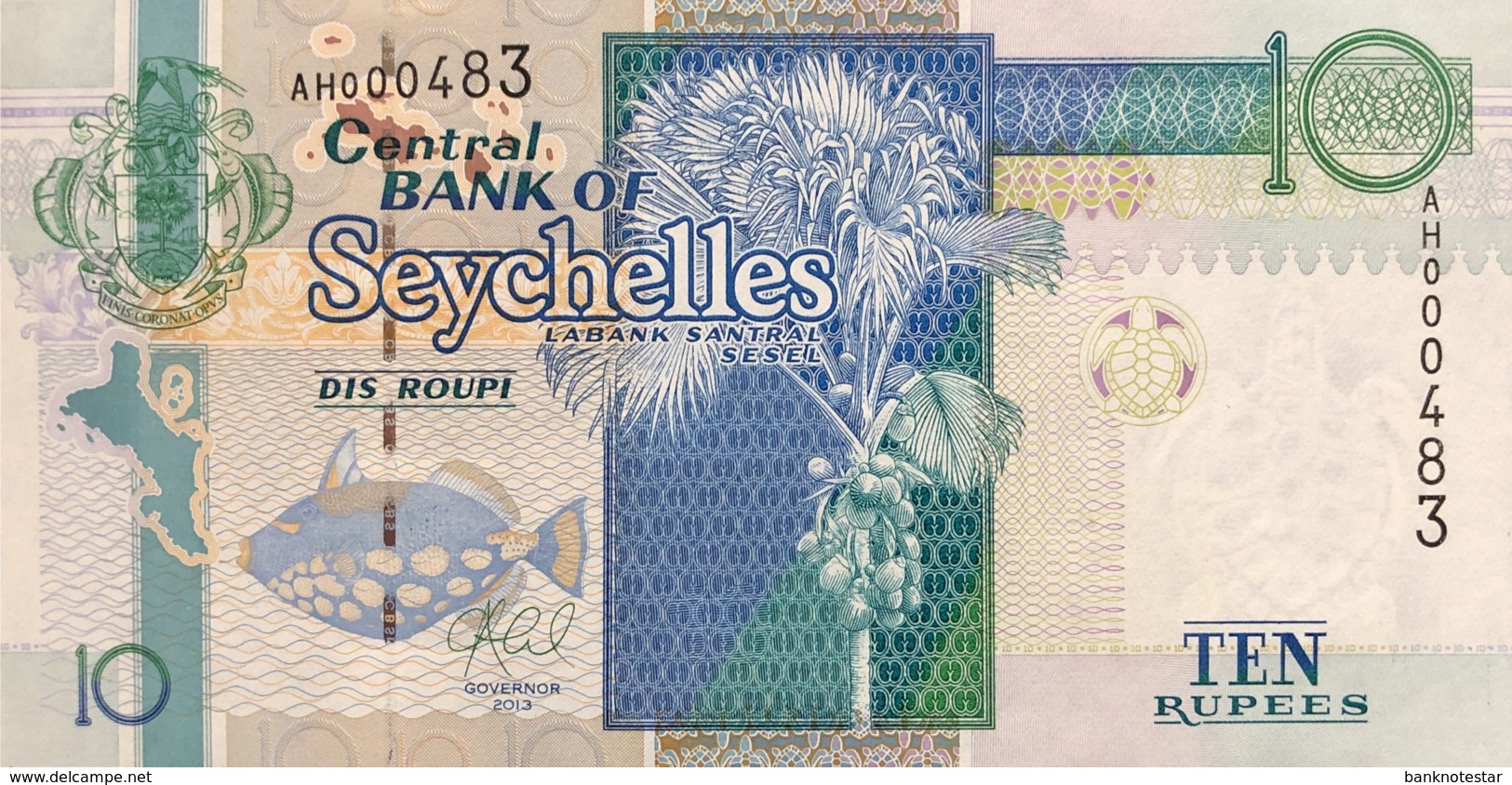 Seychelles 10 Rupees, P-36 (2013) - UNC - Seychellen