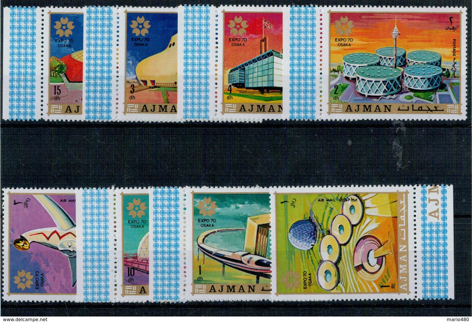 AJMAN    EXPO  70   OSAKA    SET  X 8      MNH** - Ajman