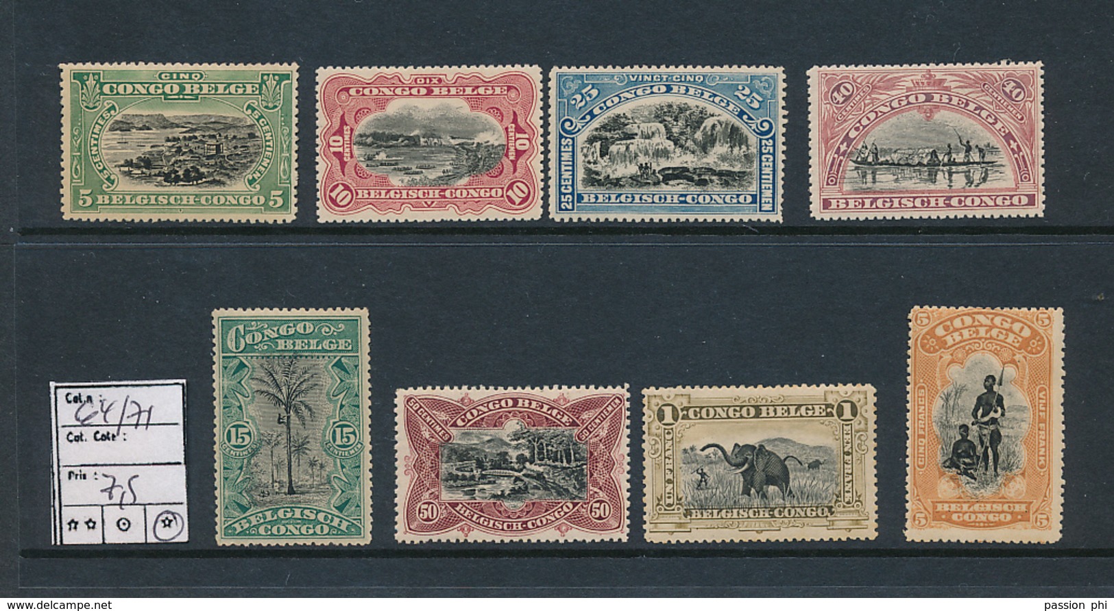 BELGIAN CONGO 1915 ISSUE COB 64/71 LH - Neufs