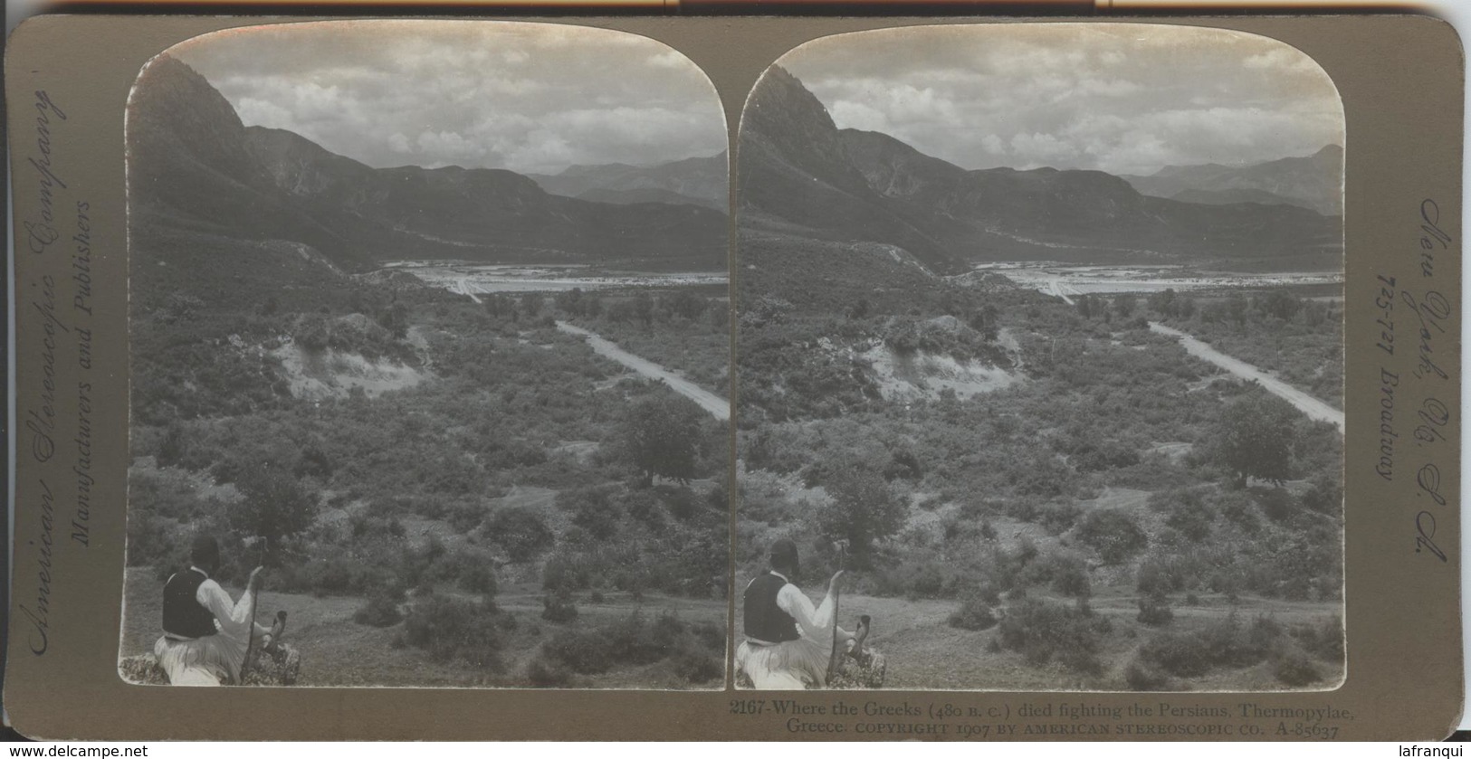 Ref A292 -photo Stereoscopique -vue Stereo - Grece - Greece -thermopylae Where The Greeks Figth Persians -perse - - Photos Stéréoscopiques