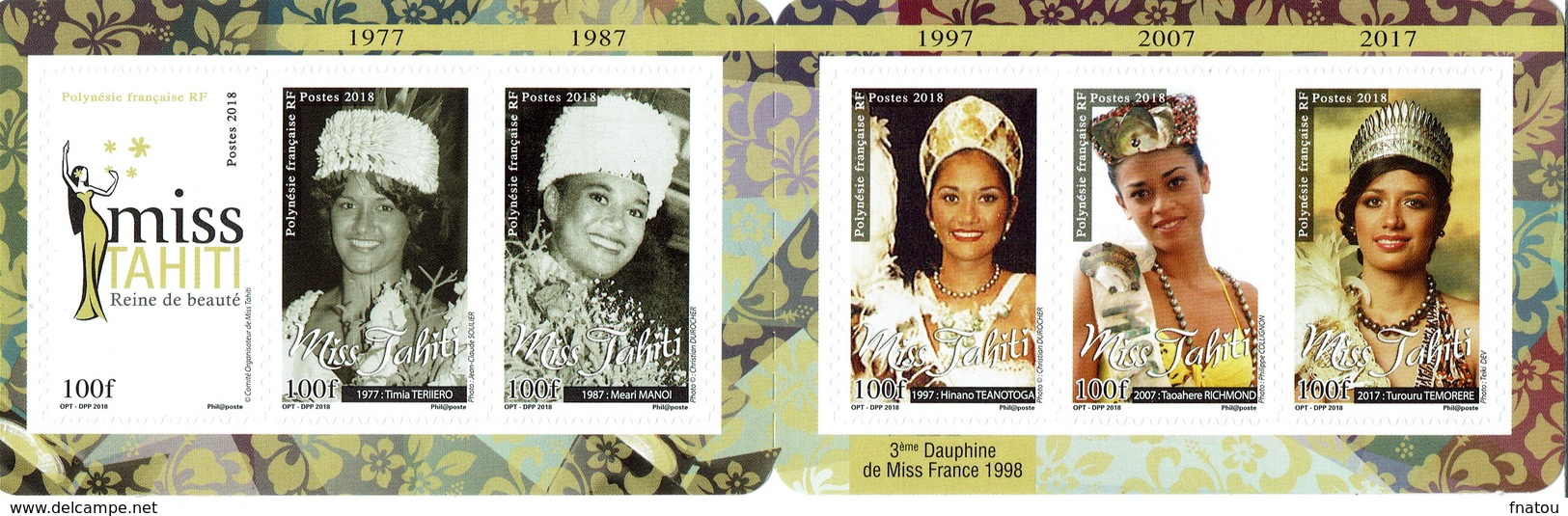 French Polynesia, Miss Tahiti, Beauty Contest, 2018, MNH VF, Nice Booklet Of 6 - Unused Stamps