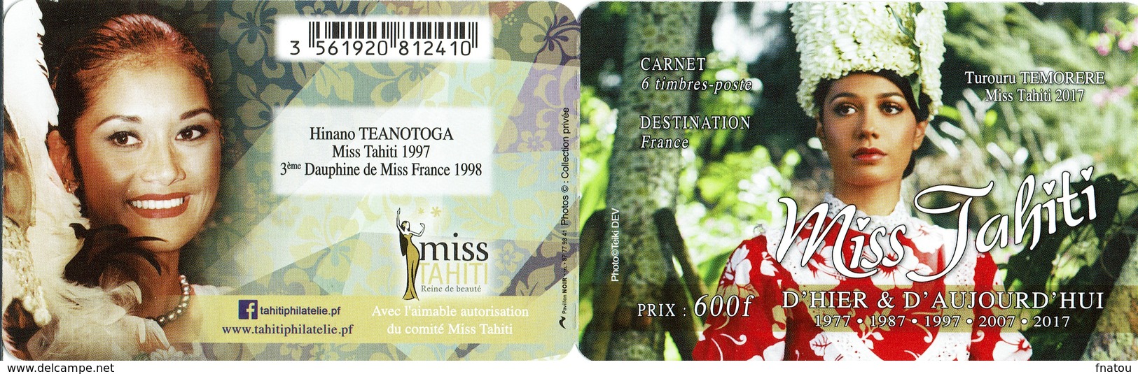 French Polynesia, Miss Tahiti, Beauty Contest, 2018, MNH VF, Nice Booklet Of 6 - Unused Stamps