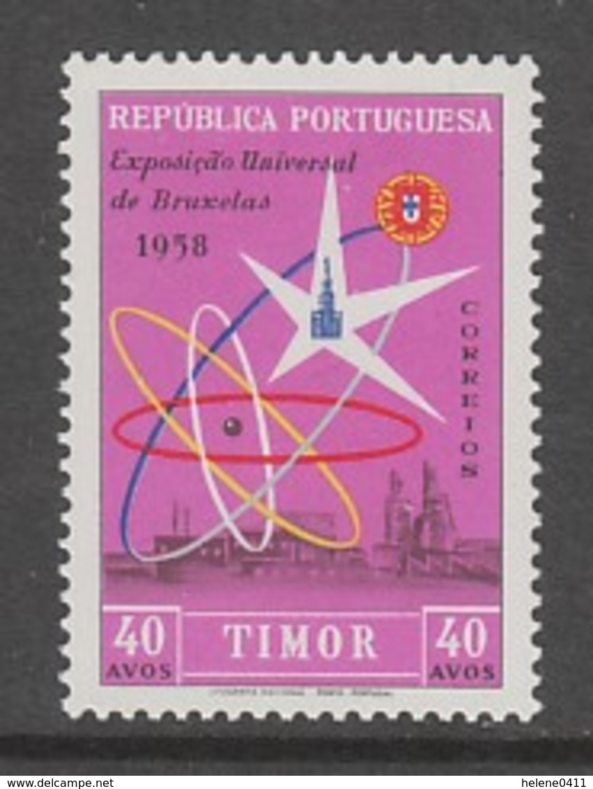 TIMBRE NEUF DU TIMOR - EXPOSITION DE BRUXELLES N° Y&T 297 - 1958 – Bruxelles (Belgique)