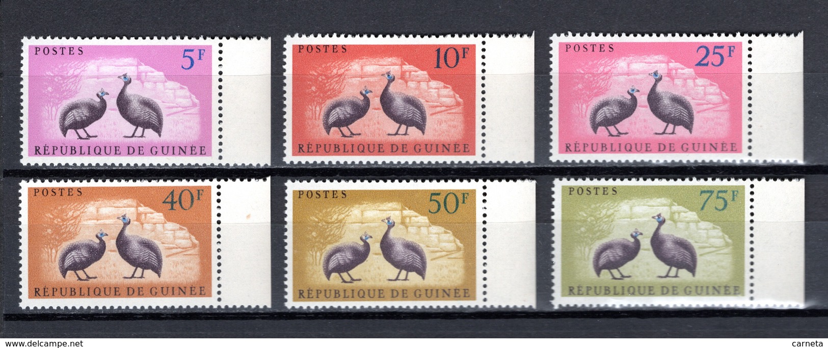 GUINEE N° 63 à 68  NEUFS SANS CHARNIERE COTE 6.50€  ANIMAUX OISEAUX - Guinée (1958-...)