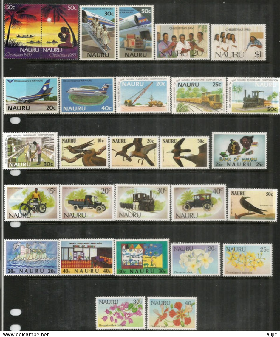 Années Complètes 1985-1986,   28 Timbres Neufs **  Côte 55,00 Euro - Nauru