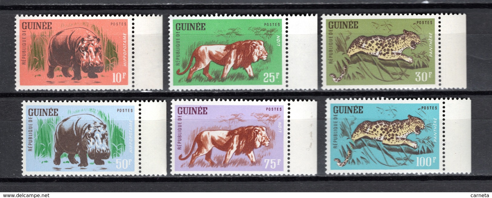 GUINEE N° 105 à 110  NEUFS SANS CHARNIERE COTE 9.00€  ANIMAUX - Guinée (1958-...)