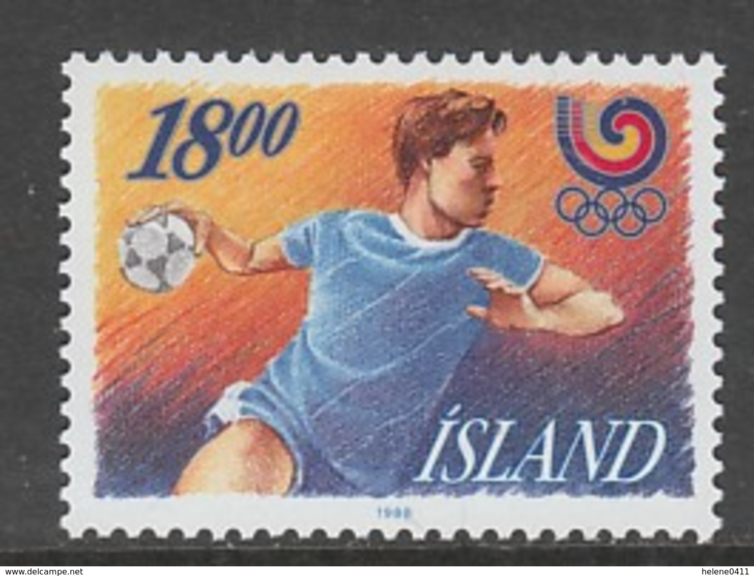 TIMBRE NEUF D'ISLANDE - HANBALL (JEUX OLYMPIQUES DE SEOUL) N° Y&T 641 - Hand-Ball