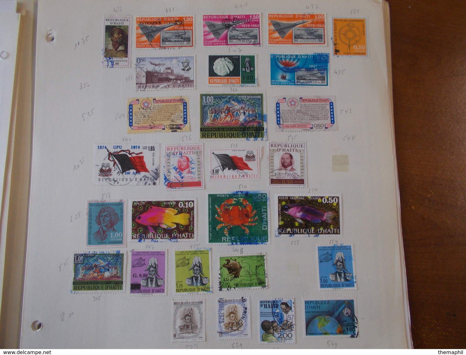 Lot N° 610  HAITI + MEXIQUE . Sur Page D'albums .. No Paypal - Collections (en Albums)