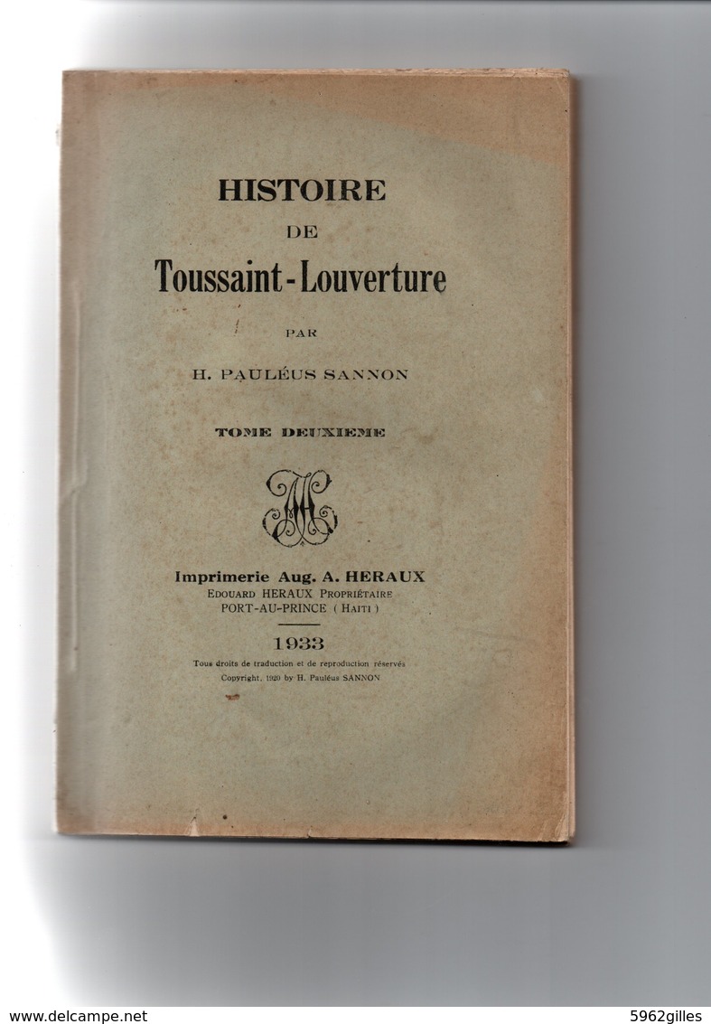 HAÏTI PORT-AU-PRINCE TOUSSAINT-LOUVERTURE 3 Volumes - Documents Historiques