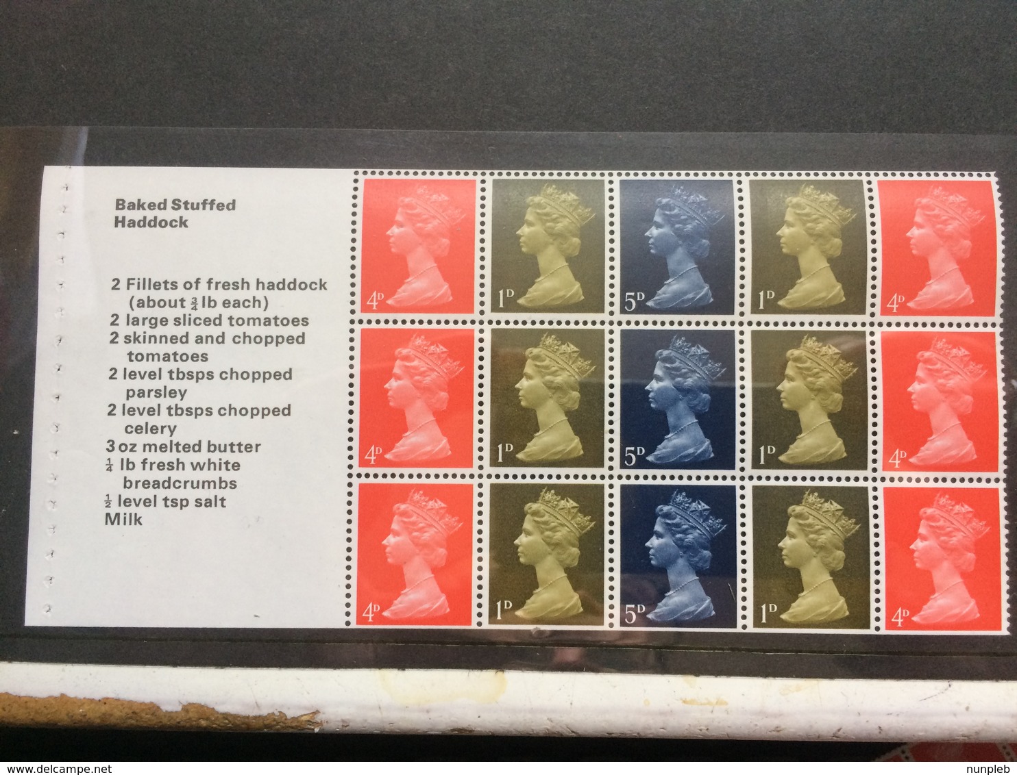 GB - Mixed Value Pre-decimal Pane From Stamps For Cooks Booklet - MNH - Série 'Machin'