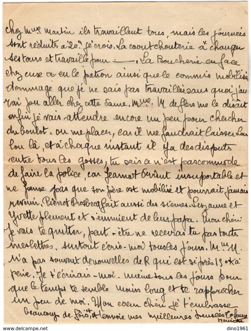 VP13.668 - Guerre 39 / 45 - CRAMENIL 1939 - Lettre De Mme Henriette BRAYER  Pour SEDAN -  Récit - Manuscrits