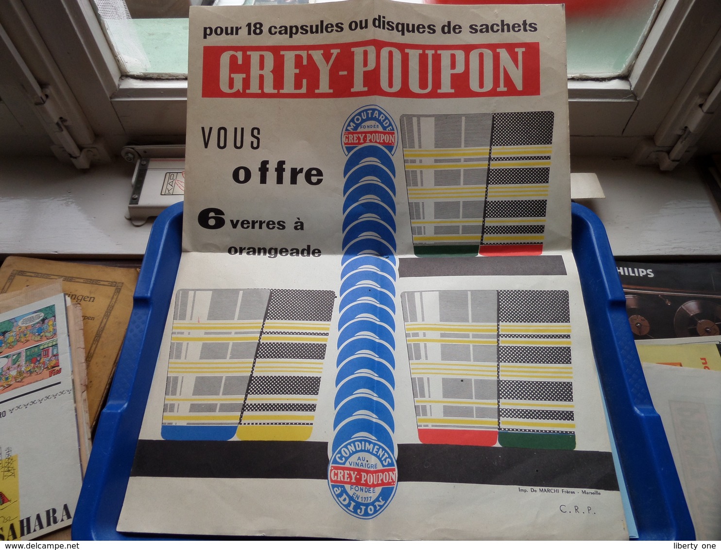 Pour 18 Capsules Ou Disques De Sachets GREY-POUPON Vous Offre 6 Verres à Orangeade ( Moutarde / Vinaigre ) DIJON ! - Werbung