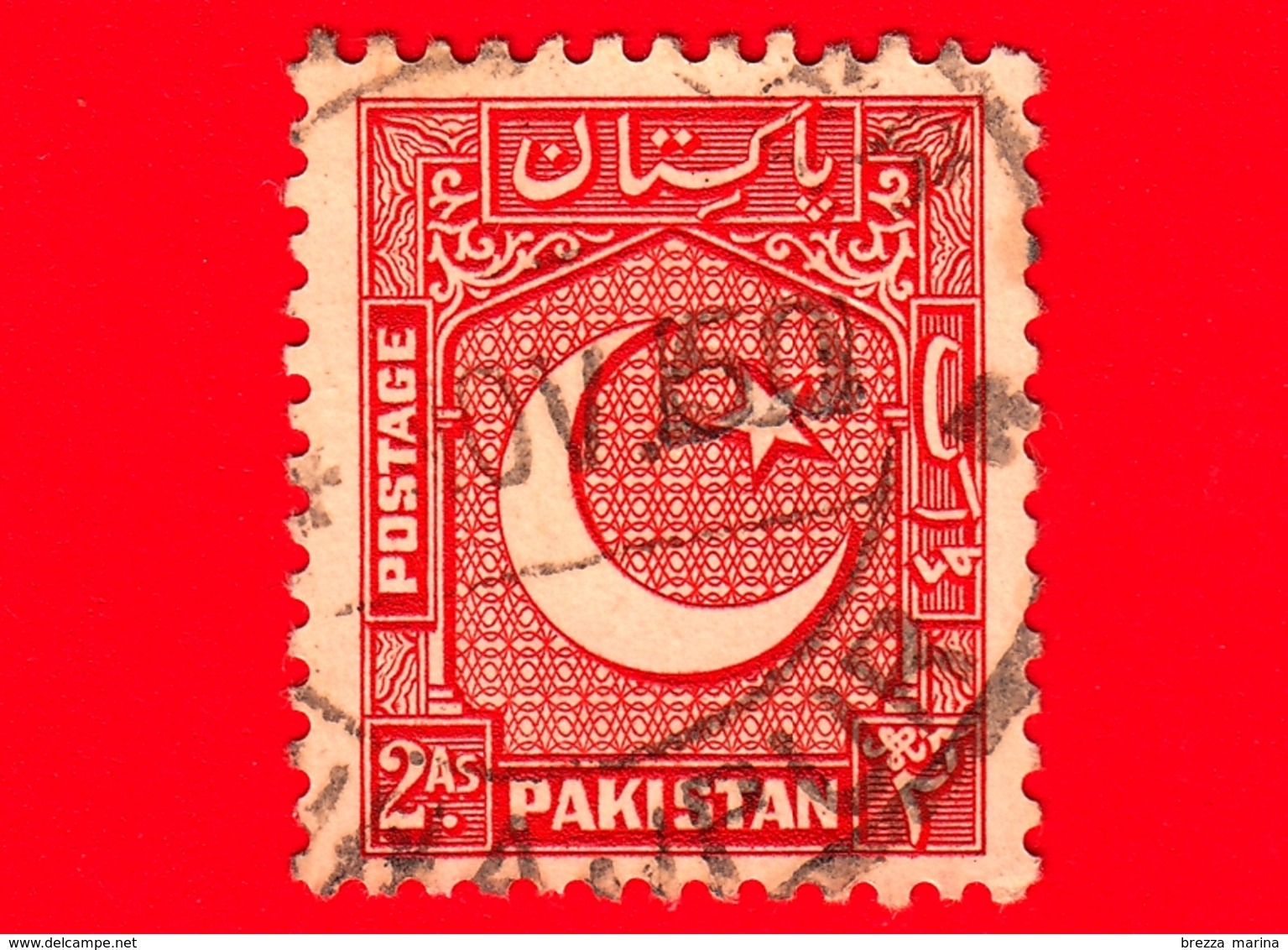 PAKISTAN - Usato - 1948 - Motivi Del Paese - Stella E Mezzaluna - Crescent And Star (NE) - 2 - Pakistan