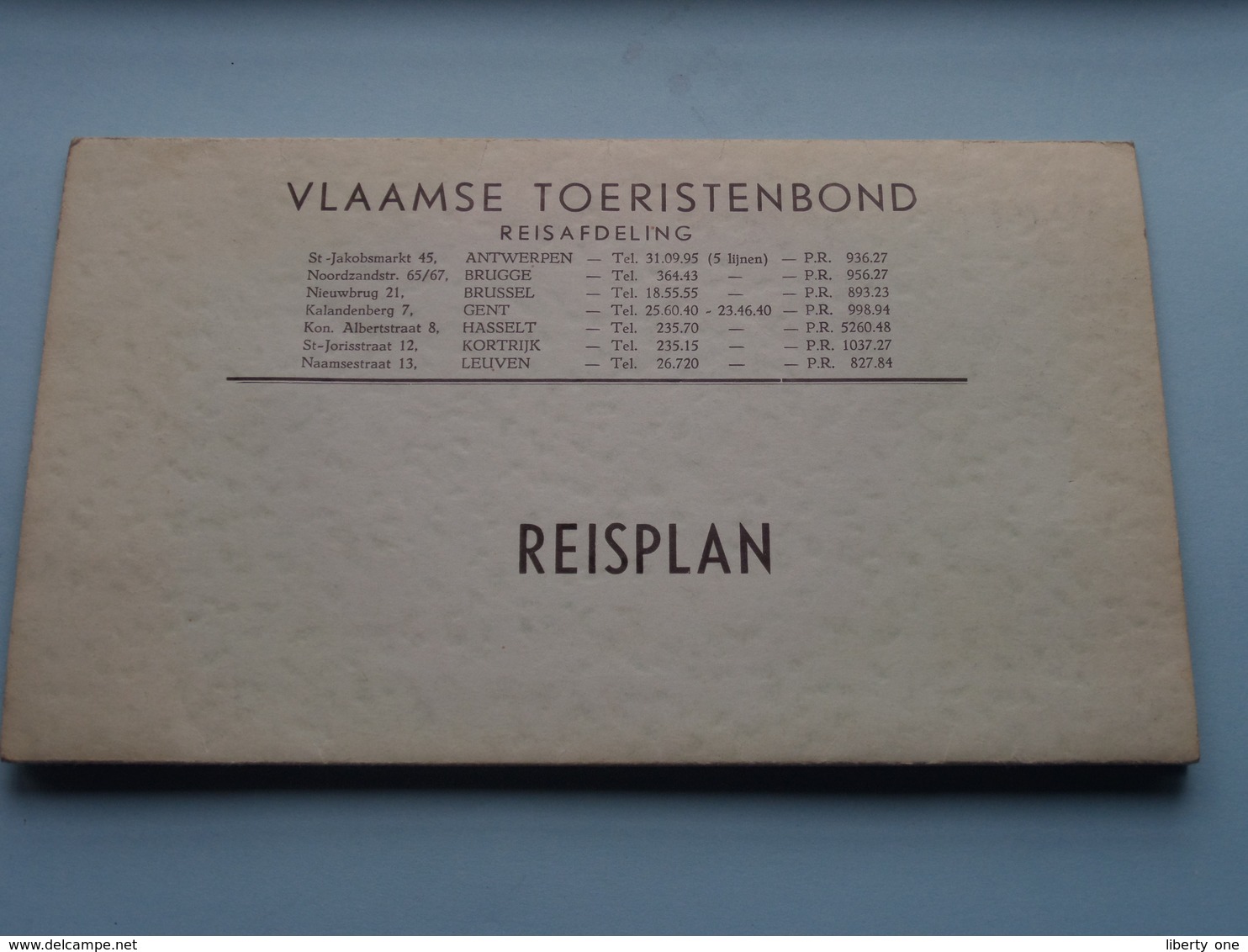 VLAAMSE TOERISTENBOND Reisnr. SP 5.061 > LUXEMBURG ( REISPLAN + Ticket Trans Europ Express ) Anno 1961 > Zie Foto's ! - Otros & Sin Clasificación
