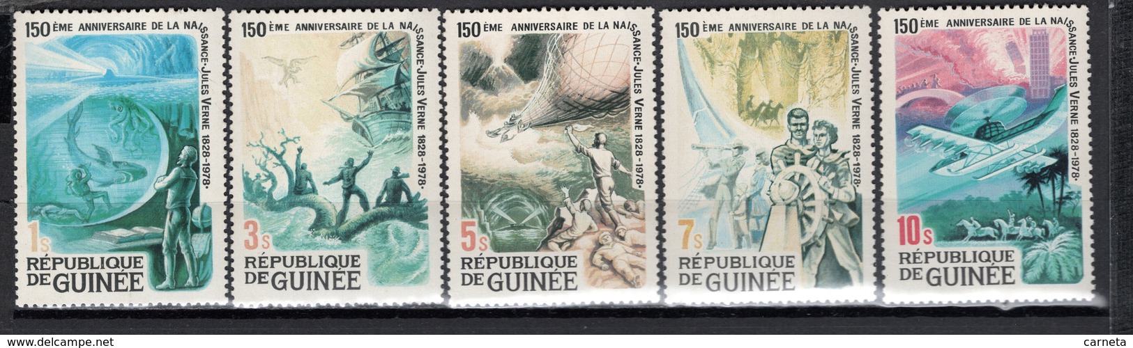 GUINEE N° 633 à 637  NEUFS SANS CHARNIERE COTE 5.50€  JULES VERNE  VOIR DESCRIPTION - Guinée (1958-...)