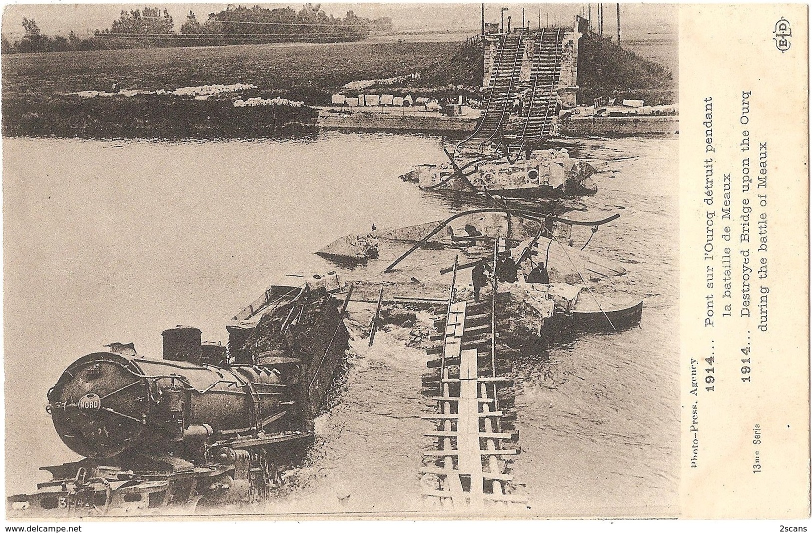 Dépt 77 - MARY-SUR-MARNE - Pont Détruit Bataille Marne 1914-1915 - Catastrophe Train - (env. Meaux, Lizy-sur-Ourcq) ELD - Autres & Non Classés