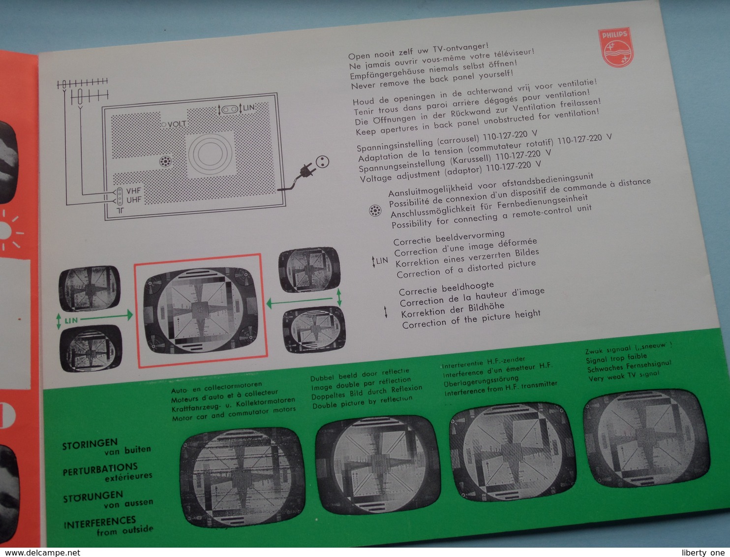 PHILIPS 23 TX 462 A Gebruiksaanwijzing / Mode D'emploi > Voir / Zie Foto's ! - Fernsehgeräte