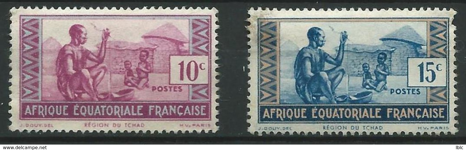 Afrique Equatoriale Française - Lot 27 timbres dont 2 semblables