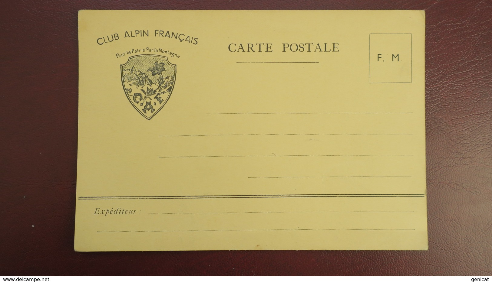 Carte De Franchise Militaire CLUB ALPIN FRANÇAIS ( C.A.F  ) Neuf - Lettres & Documents