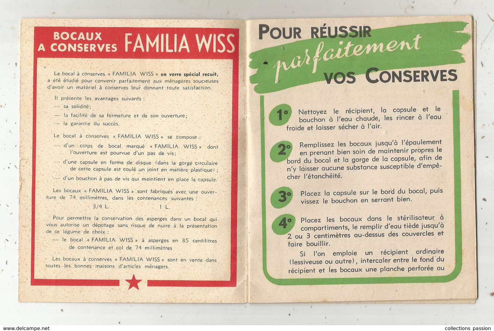 Publicité , BOCAL FAMILIA WISS,  VMC Reims ,15 Pages , Recettes , 5 Scans ,frais Fr 1.75 E - Publicités