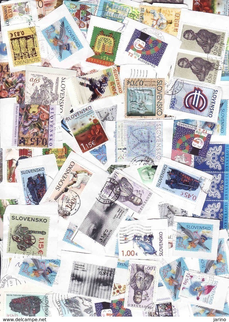 Slovaquie Slovakia 500gr Timbres Sur Papier 1993-2017, Kiloware Alles In Euros 0,500 Kilo - Vrac (min 1000 Timbres)