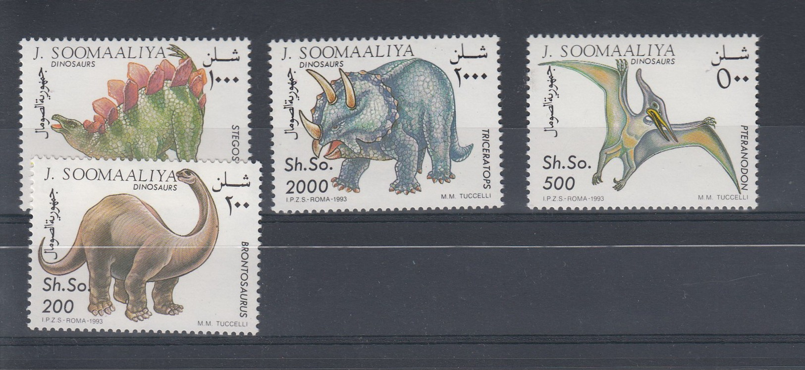 Somalia (BBK) Michel Cat.No. Mnh/** 480/483 Dinos - Somalia (1960-...)