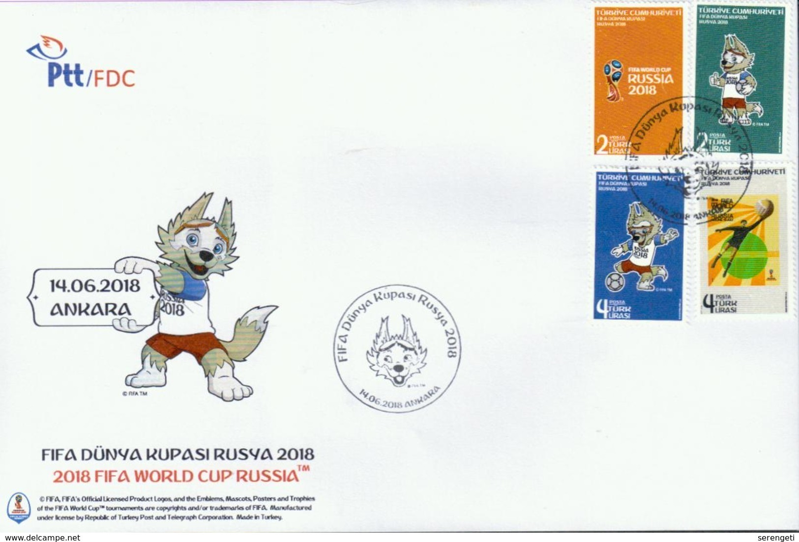 Türkei 'Fußball-WM In Russland' / Turkey 'FIFA World Cup In Russia' FDC 2018 - 2018 – Russland