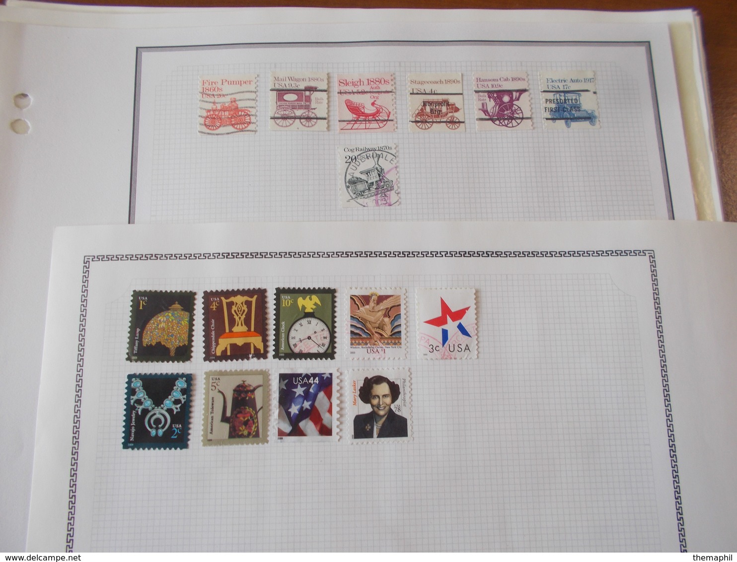 lot n° 637  ETATS-UNIS. sur page d'albums .. no paypal