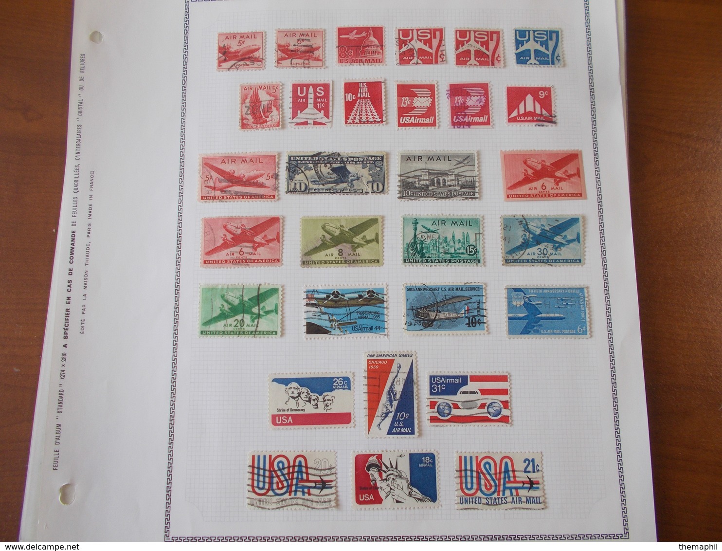 lot n° 637  ETATS-UNIS. sur page d'albums .. no paypal