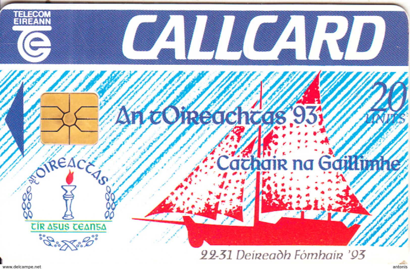 IRELAND - An TOireachtas 1993, Chip GP1, 10/93, Used - Ireland