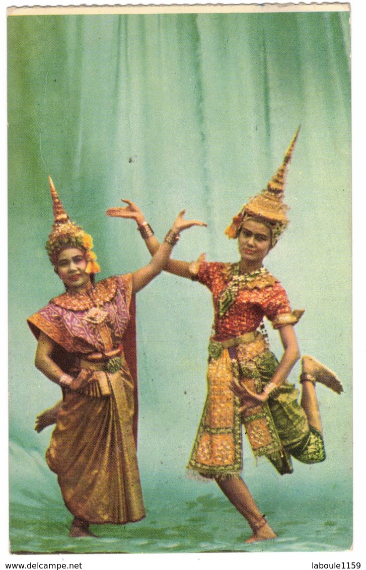 ASIE THAÏLANDE BANGKOK : " LAKORN A THAI  THEATRICAL PLAY - Femme Frau Lady - Danse Folklore - Thaïlande