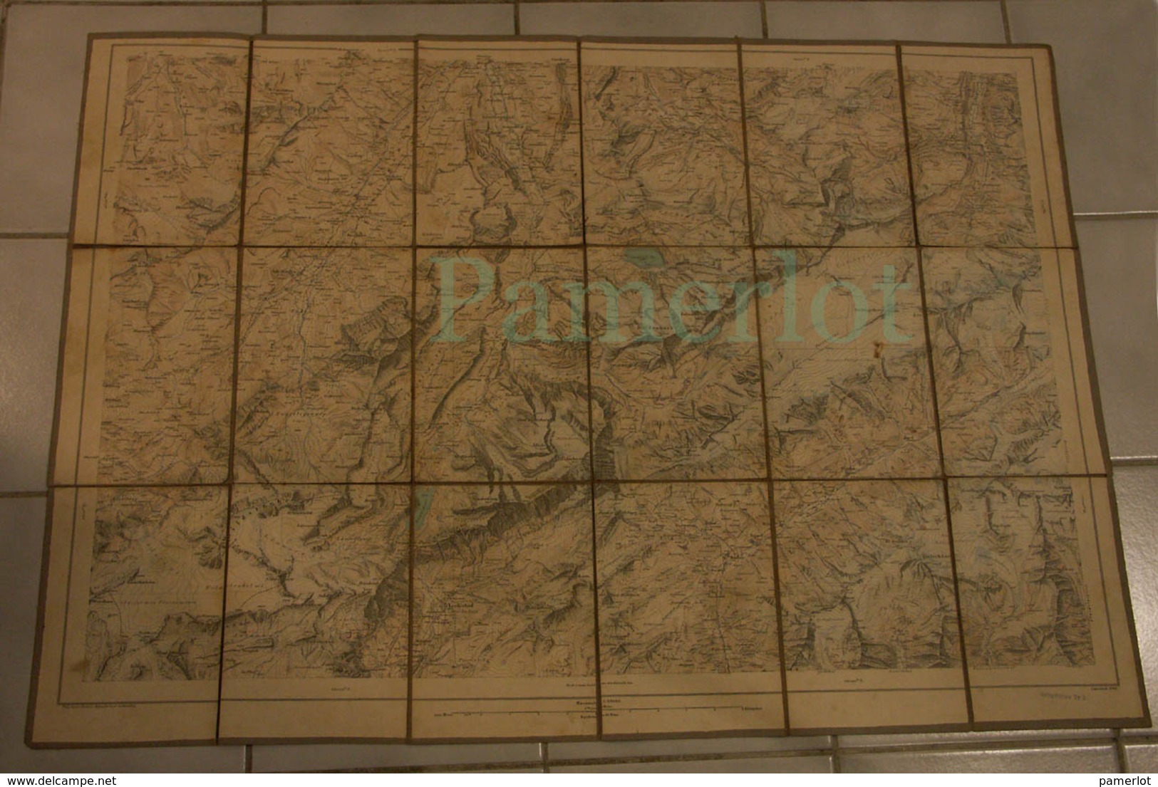 Topographischer Atlas Der Schweiz,Überdruck,1893 - Gemmi-Blümlisalp - Exkursionskarte - Maßstab 1:50000, Carte Sur Toile - Autres & Non Classés