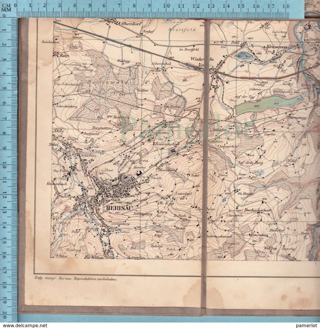 Topographischer Atlas Der Schweiz,Überdruck,1903 - ST. Gallen - Exkursionskarte - Maßstab 1:25000, Carte Sur Toile - Autres & Non Classés