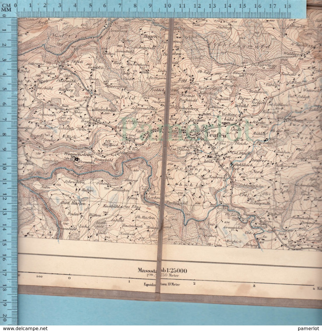 Topographischer Atlas Der Schweiz,Überdruck,1903 - ST. Gallen - Exkursionskarte - Maßstab 1:25000, Carte Sur Toile - Autres & Non Classés