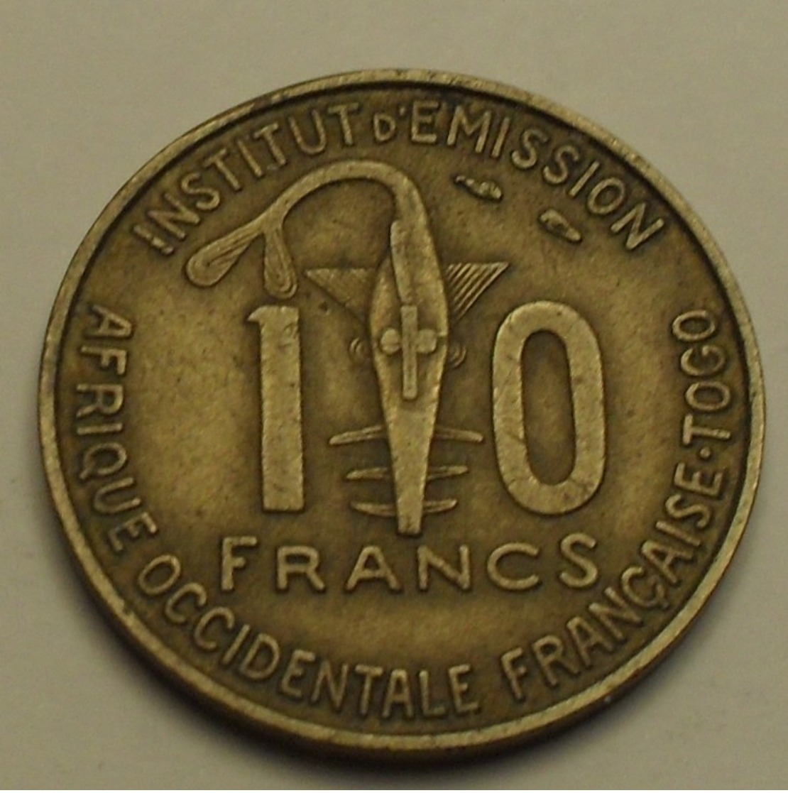 1957 - Afrique Occidentale Française - French West Africa - Togo - 10 FRANCS - KM 8 - Autres – Afrique