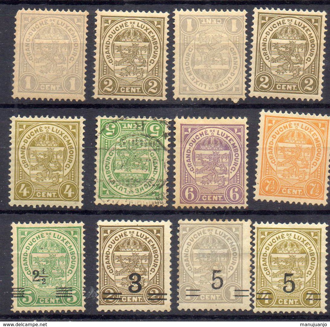 LUXEMBOURG ! Timbres Anciens Depuis  1907 ! NEUFS - 1906 Guillaume IV