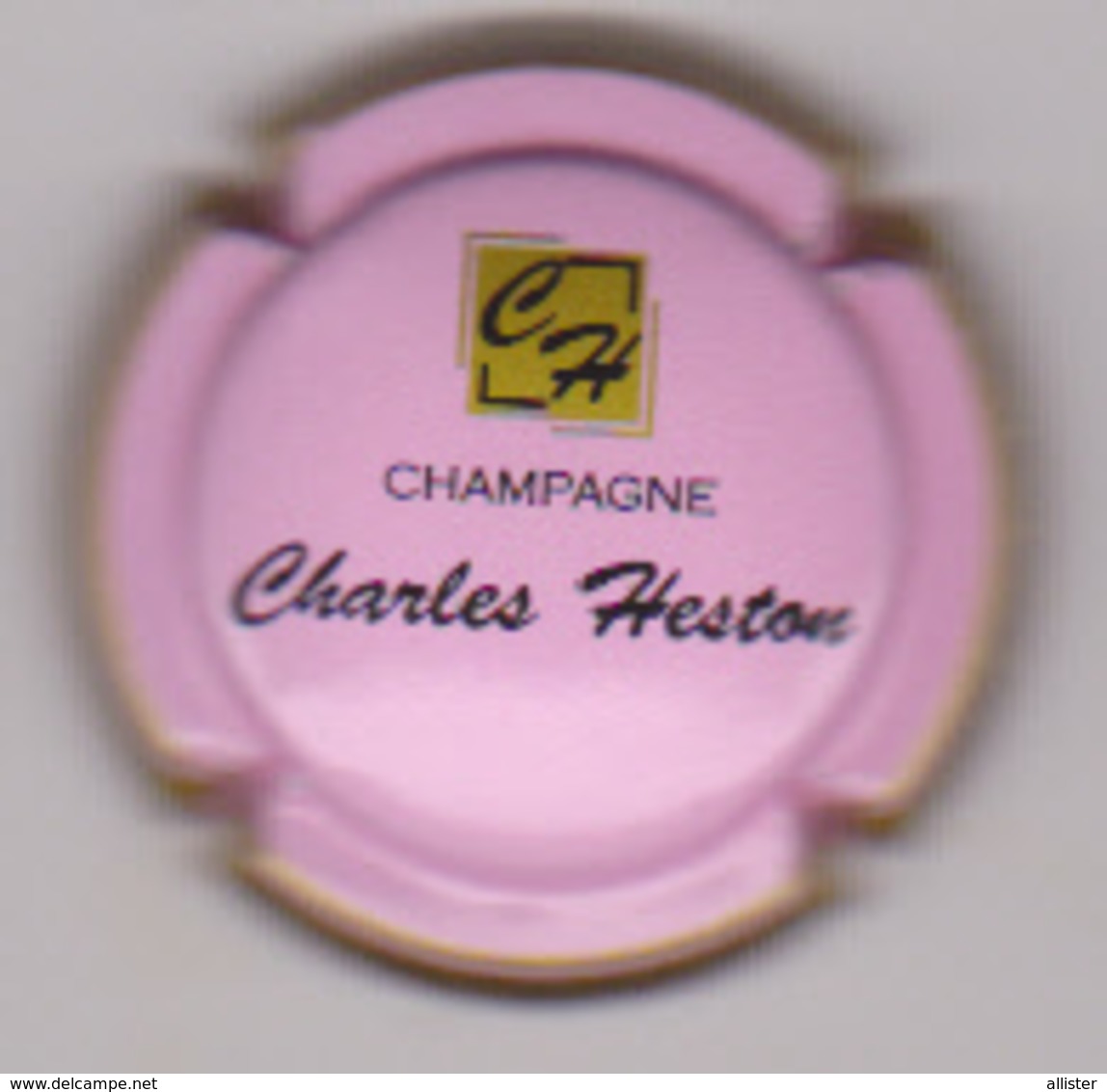 Capsule Champagne CHARLES HESTON ( 29c ; Rose Et Noir ) {S51-18} - Autres & Non Classés
