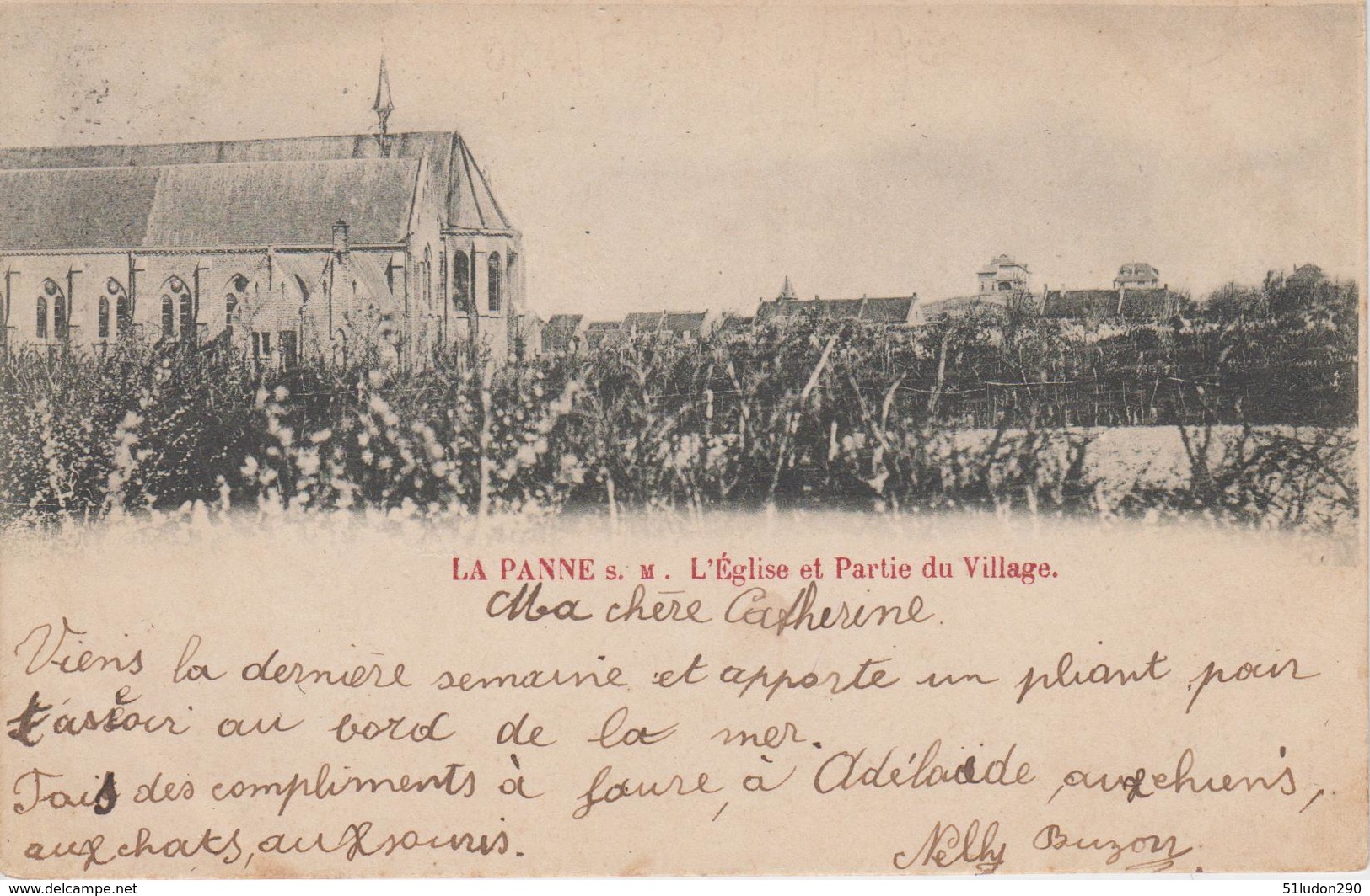 CPA Précurseur La Panne S. M. - L'église Et Partie Du Village - De Panne