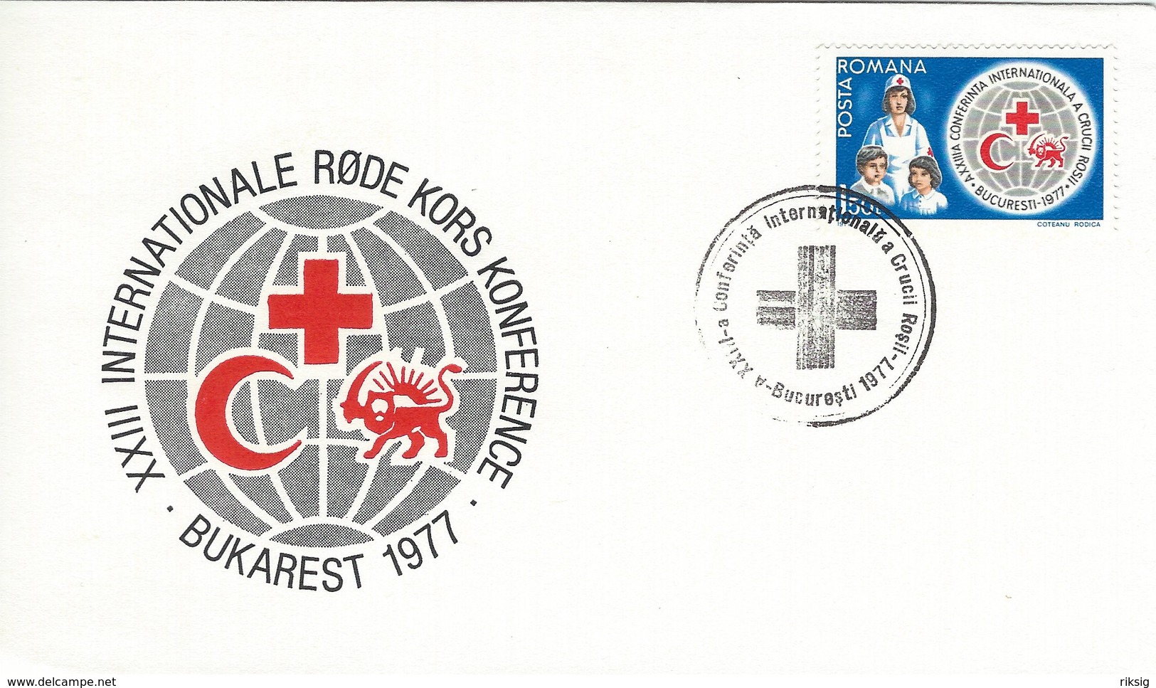 Red Cross  Denmark -  Romania Special Cover.  H-1450 - Red Cross