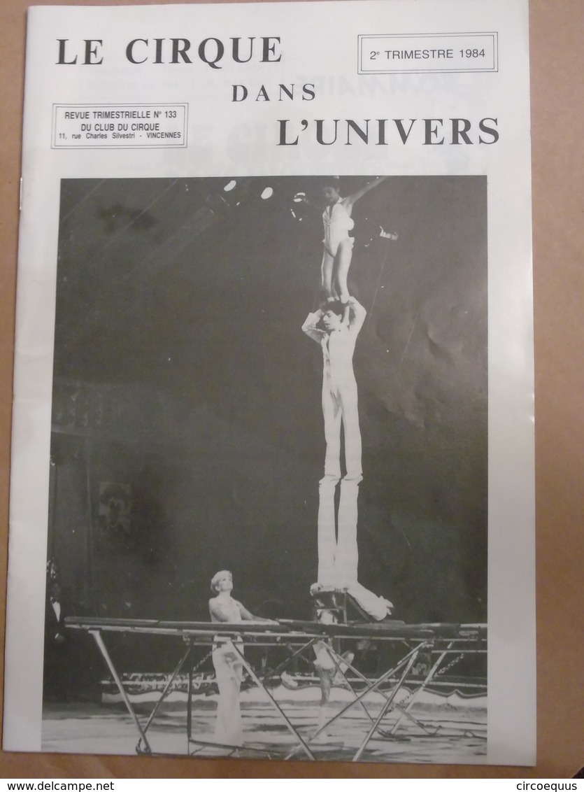 Cirque Dans L'univers Circus Circo Club Nr 2 1984 - Other & Unclassified