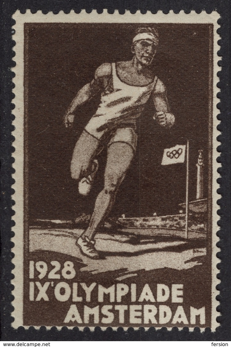 Olympic Games - Amsterdam Netherlands - 1928 - Athletics Marathon Running -  LABEL CINDERELLA VIGNETTE - MH - Estate 1928: Amsterdam