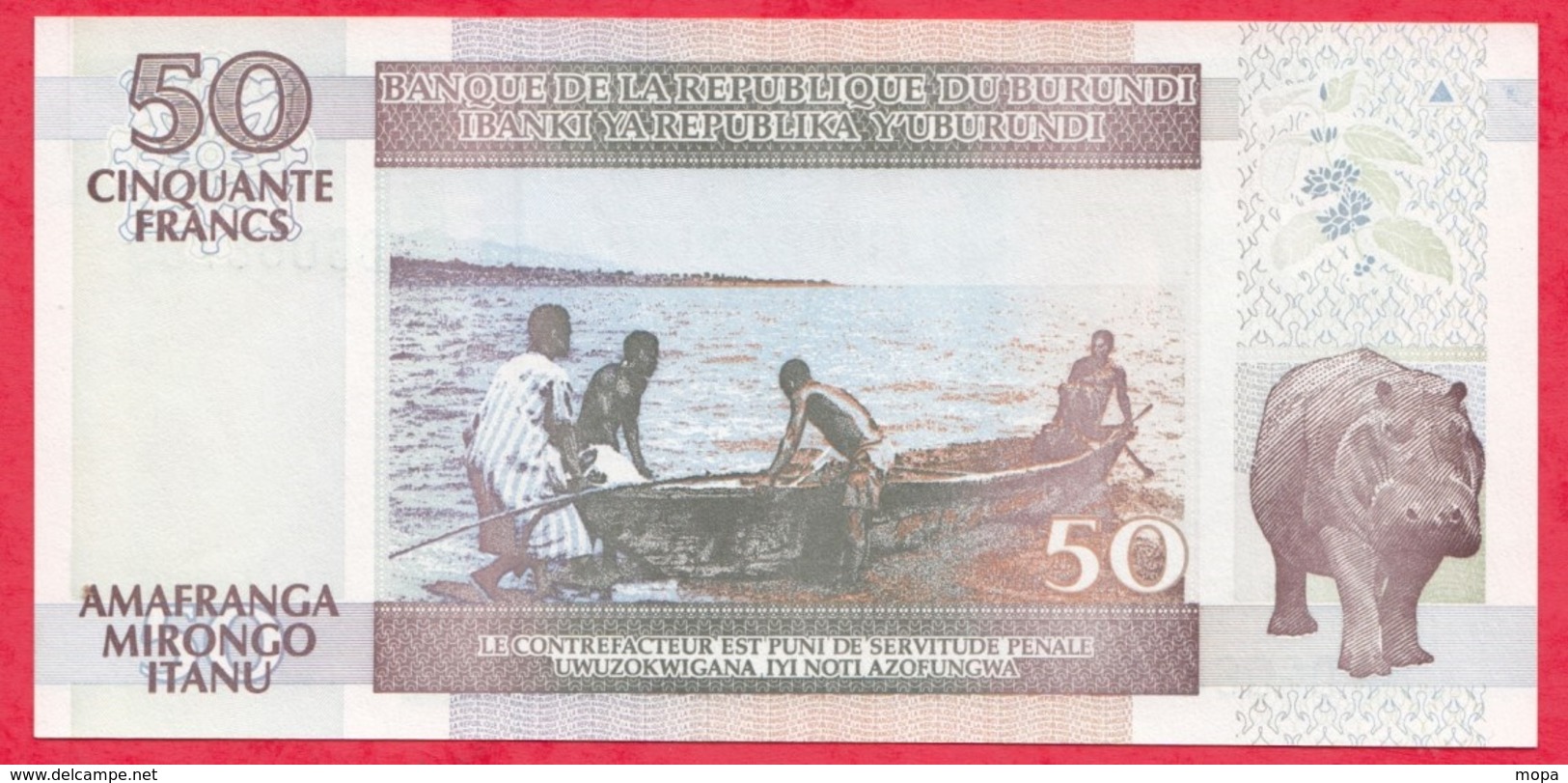 Burundi 50 Francs Du 01/06/2006 ---UNC - Burundi