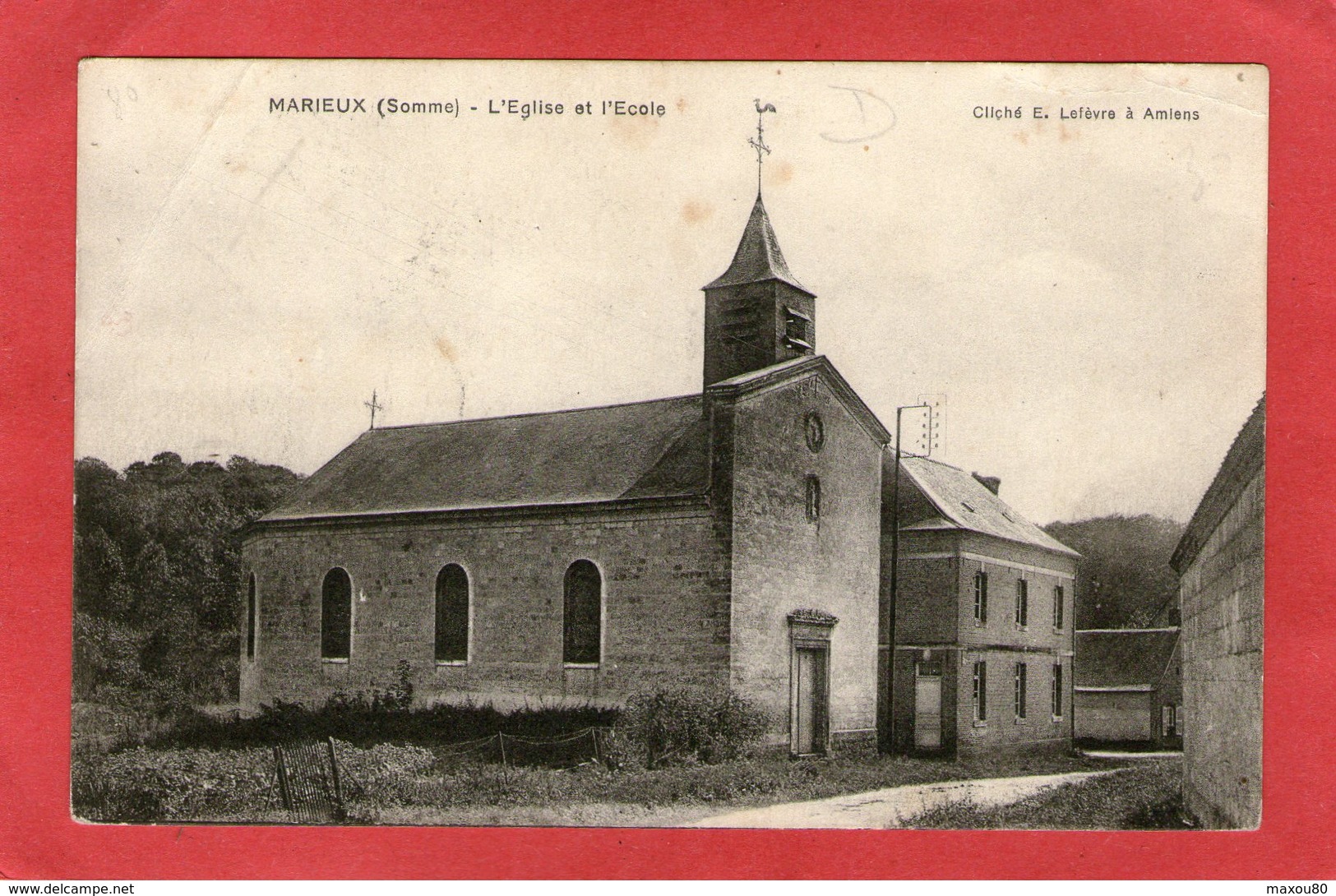 MARIEUX - L'Eglise Et L'Ecole - - Other & Unclassified