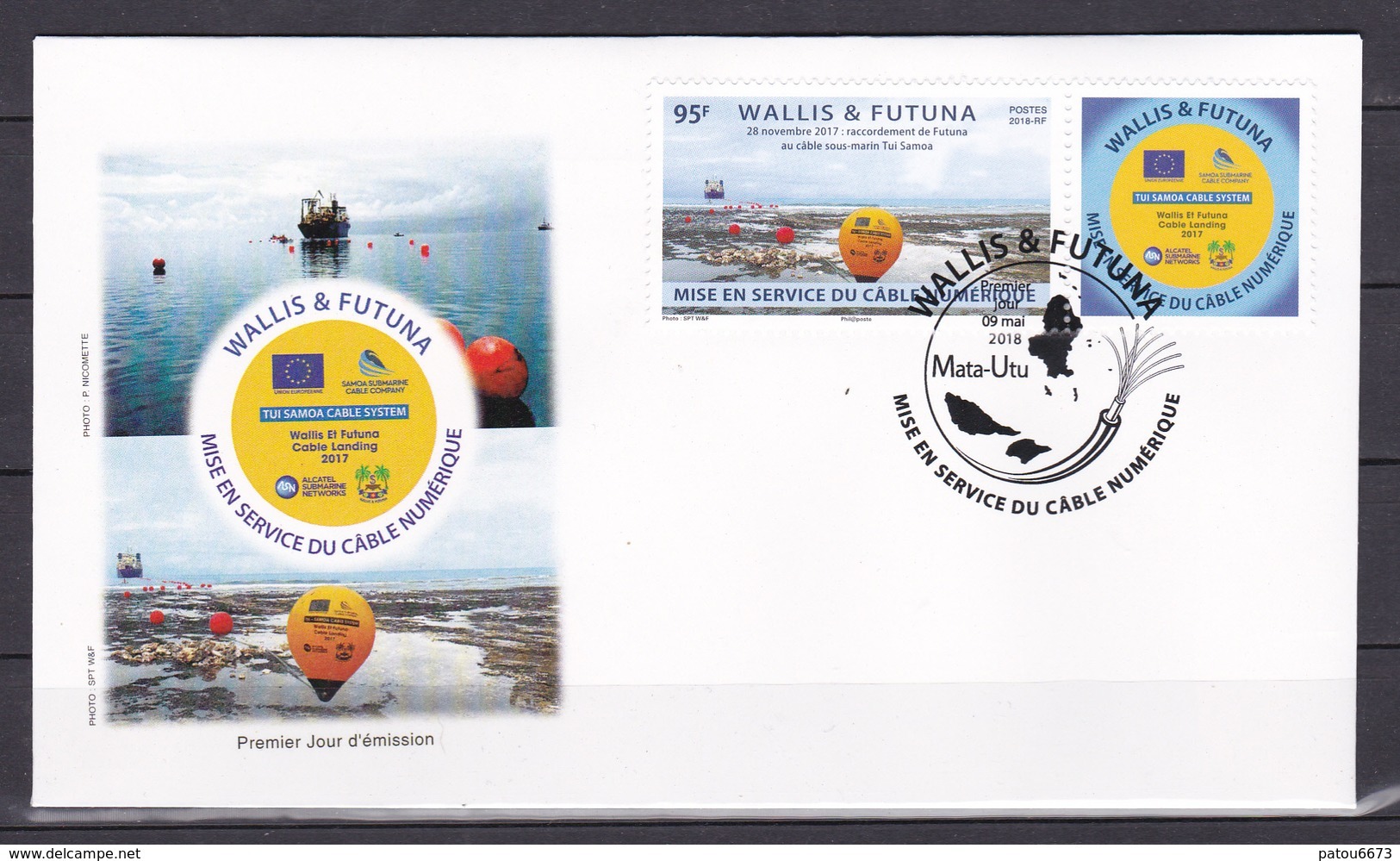 Wallis Et Futuna 2018 Cable Numerique Informatic Numeric Connection FDC Luxe - Lettres & Documents